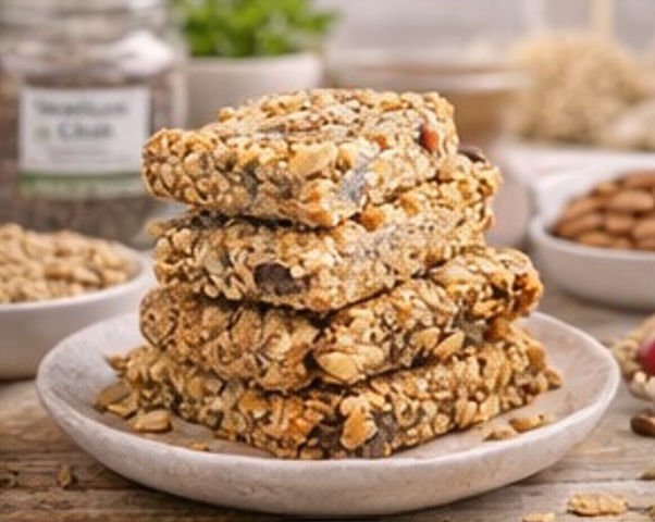 Barras de avena y frutos secos