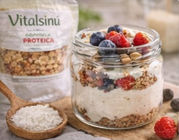 Parfait de yogur y frutas