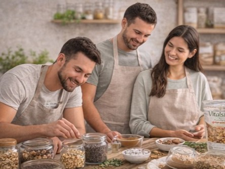 Equipo Vitalsinú trabajando con ingredientes naturales